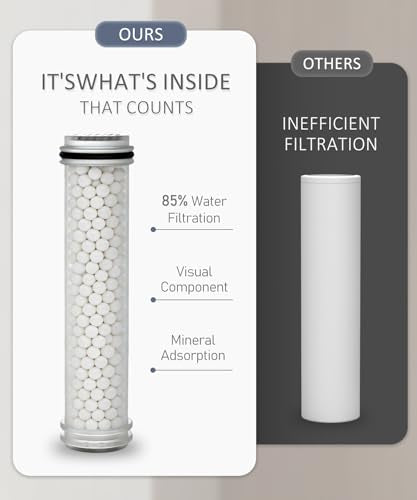 Filtered Shower Head with Handheld High Pressure Shower Head with Filters | 3-spray Dual Rain Shower Heads Filtered Shower Head for Hard Water Removes Chlorine & Heavy Metals 59'' Hose & Holder Chrome