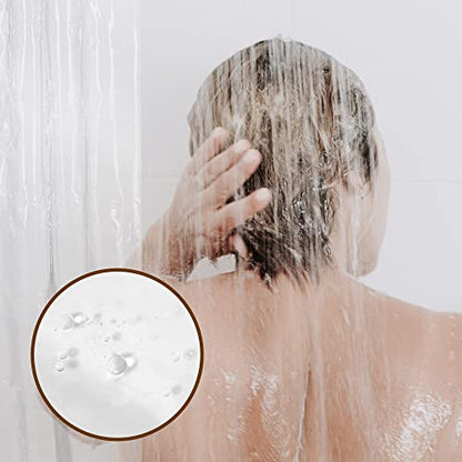 Barossa Design Premium Shower Curtain Liner Standard Size, Clear | Oeko-tex Certified, Rustproof Grommets, 3 Bottom Magnets, Waterproof PEVA, Cute Lightweight Bathroom Curtain - color: 1a. Clear, size: 72"W x 72"L (Pack of 1)