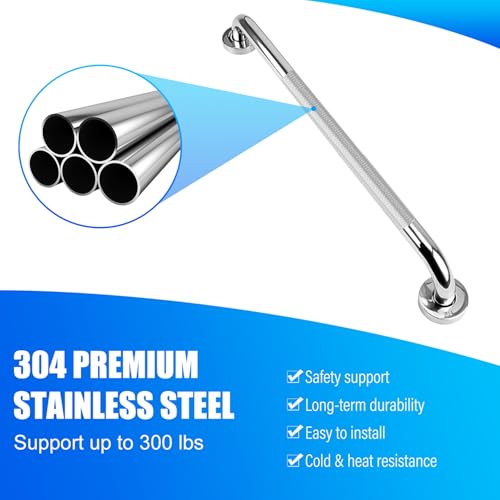 supregear Grab Bars for Bathtubs and Showers (2-Pack), Anti-Slip Stainless Steel Bathroom Safety Handle, Heavy Duty Grip Bars for Handicap Elderly Senior, 28 in - size: 28 inch