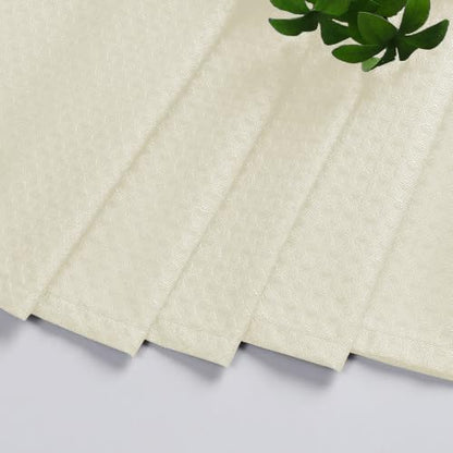 Aiyufeng Cream Shower Curtains for Bathroom，Dot Like Embossed Textured Waterproof Fabric Shower Curtain，Hotel Luxury Quality & Soft Cloth，Machine Washable，72Wx78L - color: Cream, size: 72"W x 78"L (Pack of 1)