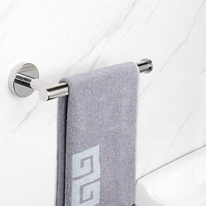 NearMoon Hand Towel Holder/Towel Ring, Thicken Stainless Steel Hand Towel Bar for Bathroom, Rustproof Wall Mounted Towel Rack, Contemporary Style Bath Accessories, 9 Inch (1 Pack, Chrome Finish) - color: Chrome Finish