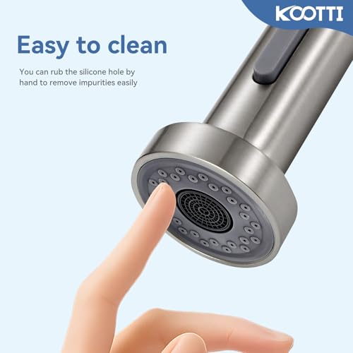 Kitchen Faucet Head Replacement with 2 Modes, Pull Down Spray Head for Kitchen Faucet, Kitchen Sink Sprayer Replacement Compatible with Moen, American Standard, Kohler Faucets - color: Brushed-2