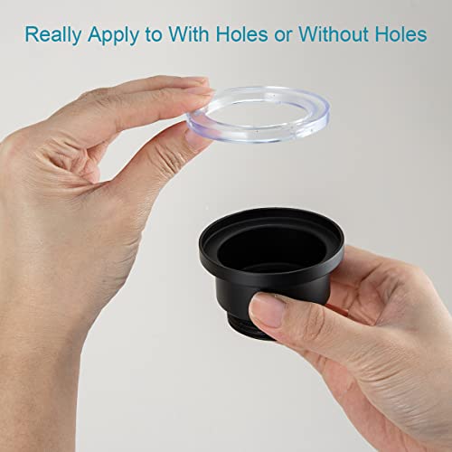 Dual Use Pop Up Drain Stopper, Bathroom Vanity Vessel Sink Stopper, Matte Black, for Basin with or Without Overflow Hole - color: Matte Black