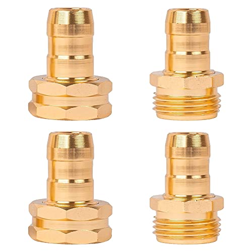 Hourleey Garden Hose Repair Connector with Clamps, Fit for 3/4" or 5/8" Garden Hose Fitting, Male and Female Hose Adapter Water Hose Repair Kit, 7 Set - size: 7-Set