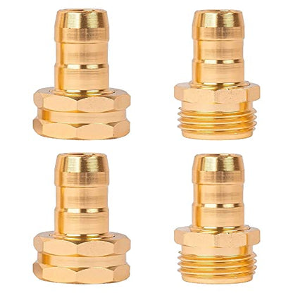 Hourleey Garden Hose Repair Connector with Clamps, Fit for 3/4" or 5/8" Garden Hose Fitting, Male and Female Hose Adapter Water Hose Repair Kit, 7 Set - size: 7-Set