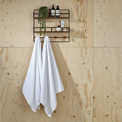 Christy Brixton 4 Piece White Towel Set | 100% Cotton | Ultra Soft | Super Absorbent | 600GSM | 2 Bath Towels 2 Hand Towels - color: White, size: 2 Hand 2 Bath Set