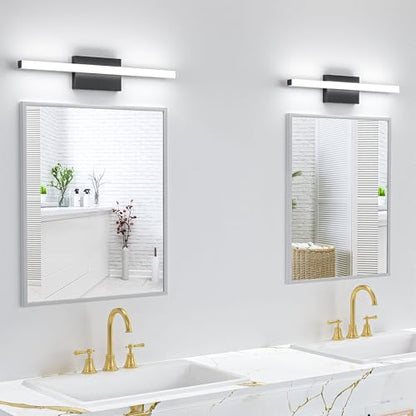 42Inch LED Bathroom Vanity Light Bar 5700K Dimmable Led Bathroom Light Over Mirror Modern Bath Wall Light Cool White ETL Certified 40W 2Pack - color: 2 Pack - Black 5700k Daylight, size: 42 Inch