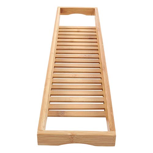 Premium Bamboo Bathtub Tray Caddy - Wood Bath Tray Expandable with Book, Wine Holder Idea for Loved Ones