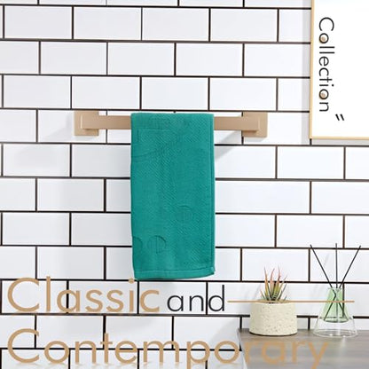 KOKOSIRI 16-Inch Towel Bar for Bathroom Wall Kitchen Towels Holder Wall Mount SUS304 Stainless Steel Towel Rack, Champagne Bronze B4003CPG-L16 - color: Champagne Bronze, size: 16-Inch