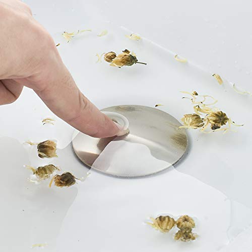 Bathroom Sink Drain Without Overflow Vessel Sink Lavatory Vanity Pop Up Drain Stopper, Brushed Nickel - color: Brushed Nickel, size: Without Overflow