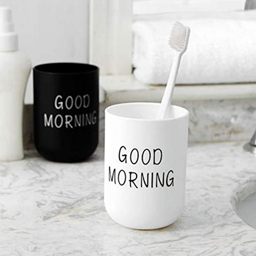 Toothbrush Makeup Brush Holder Cup Unbreakable Reusable Bathroom Vanity Countertop (Light Green) - color: Light Green