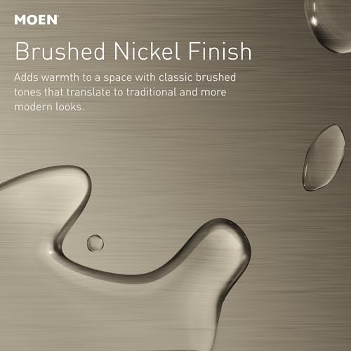 Moen Velocity Brushed Nickel Two-Function Rainshower 8-Inch Shower Head with Immersion Technology for a High-Pressure Rinse, S6320BN - color: Brushed Nickel, style: Basic