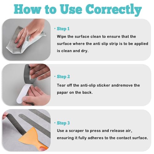 24Pcs Safety Bathtub Strips, Adhesive Non Slip Bathtub Stickers Anti Slip Shower Stickers, Safety Adhesive Strips for DIY, Stair, Floor (Grey) - color: Grey