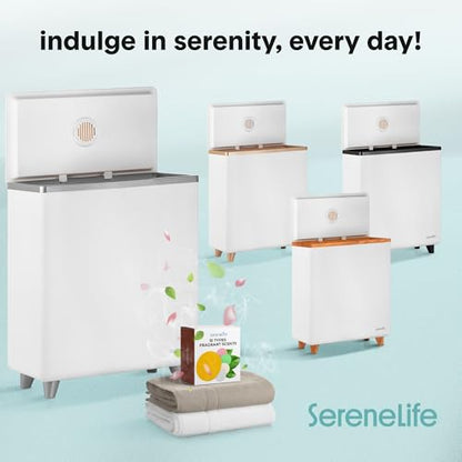 SereneLife WIFI Luxury Rectangle Towel Warmer - Spa & Bathroom Blanket Heater with Custom Fragrance, Auto Shut-Off, Fits 2 large Towels, Blankets, Bathrobes, PJ's - Perfect Gift for Him & Her (Silver) - color: Silver
