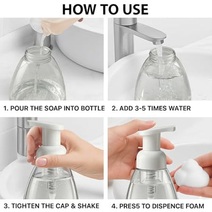 Bar5F 4-Pack Foaming Soap Dispenser Pump Bottle for Dr. Bronner's Castile Liquid Soap 8.5-Ounce - size: 4-Pack