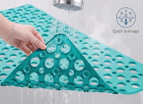 Nonslip Bathtub Mat Extra Soft TPE Bath Mat for Kids, Machine Washable Bathroom Shower Mat, Smooth/Non-Textured Tubs Only, 35L x 16W Inch (Dark Green) - color: Dark Green, size: 35" x 16" (Rectangular)