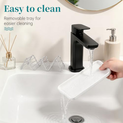 Stainless Steel Soap Dish Draining Soap Holder with Ceramic Tray, Silver | Reversible Design Fits 2-3 Bars, Rustproof, Easy to Clean, Space Saving, Non Slip, for Bathroom, Shower, Kitchen - color: Silver, size: 6.3" x 3.0"(with tray)