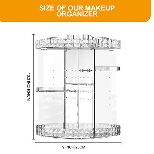 Makeup Organizer 360 Degree Rotating 7 Adjustable Layers Large Capacity Cosmetic Organizer Transparent Make Up Organizers and Storage