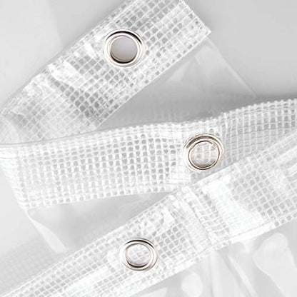 iDesign Vinyl Shower Curtain Liner, 72" x 84", Clear | 12 Grommets, Weighted Magnets - style: Pack of 1