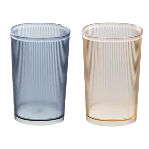 Unbreakable Cup, Bathroom Tumbler, Plastic Toothbrush Holder, Tumbler Cup, Bathroom Cups,Makeup Brush Holder,Set of 2 Reusable Drinking Glasses. (Blue & Yellow) - color: Blue & Yellow