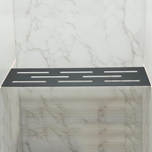 11.81 Inch Shower Niche Shelf for Prefabricated Tile Niches SUS304 Stainless Steel Shower Shelf for Tile Prefab Niche (Black) - color: Black