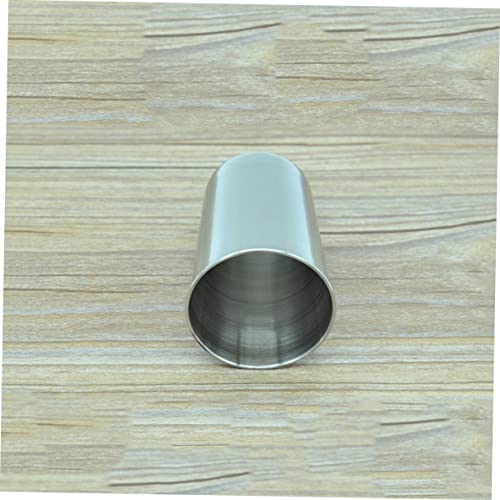 Cabilock 4pcs Stainless Steel Water Tumbler Cups Bathroom Drinking Cups for Beverages Smooth Surface Multi-use Rinsing Beverage Holder Silver Finish for Home Use