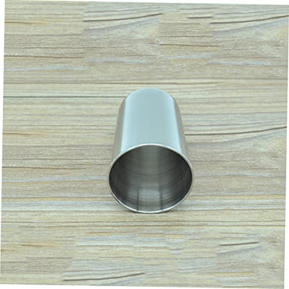 Cabilock 4pcs Stainless Steel Water Tumbler Cups Bathroom Drinking Cups for Beverages Smooth Surface Multi-use Rinsing Beverage Holder Silver Finish for Home Use