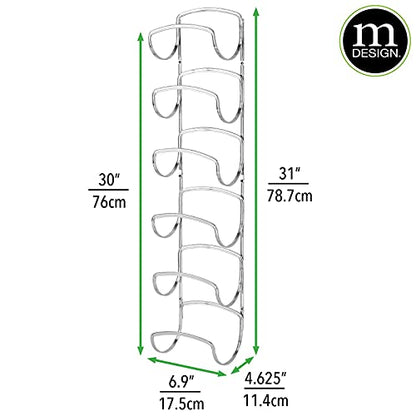 mDesign Metal Towel Shelves – Towel Rack for the Bathroom with 6 Compartments – Practical Bathroom Accessories for Both Large and Small Towels – Silver - color: Chrome