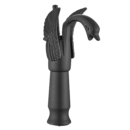 Matte Black Swan Shape Single Handle 1Hole Bathroom Vessel Sink Faucet Deck Mount Lavatory Sink Faucet - color: Matte Black, size: Tall