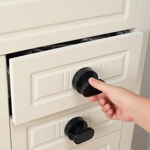 Glass Handle, Suction Cup Handle, Suitable for Bathroom Sliding Door, Cabinet, Terrace Sliding Door, Shower Handrail. No Hole Punching - color: Small Black