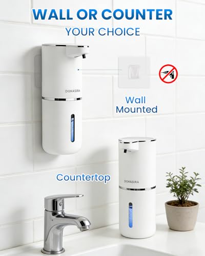 Automatic Foaming Soap Dispenser, Touchless, White | USB Rechargeable, 4 Adjustable Volume, Clog-Free, Soap Waste Reduction, Easy for Toddlers - color: White