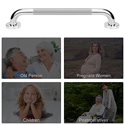 supregear Grab Bars for Bathtubs and Showers, Anti Slip Bathroom Grab Bars for Seniors, 304 Stainless Steel Safety Shower Handle, Toilet Handicap Elderly Assist Bathroom Wall Handle, 16 inch - size: 16 inch