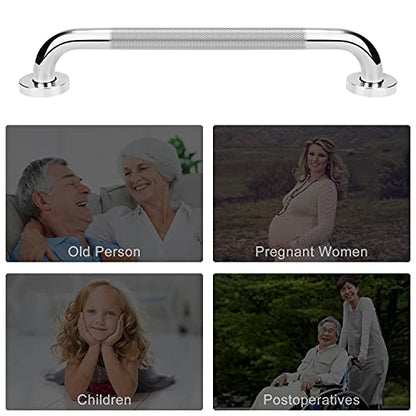 supregear Grab Bars for Bathtubs and Showers, Anti Slip Bathroom Grab Bars for Seniors, 304 Stainless Steel Safety Shower Handle, Toilet Handicap Elderly Assist Bathroom Wall Handle, 16 inch - size: 16 inch