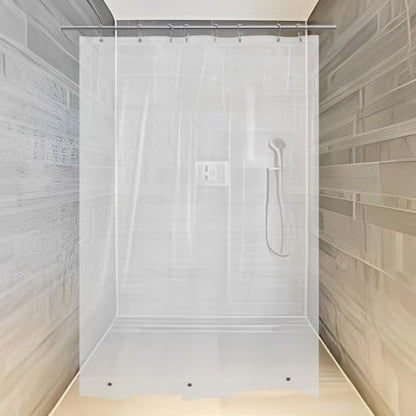 24x72 Narrow Shower Curtain Liner with Side Magnetic Clips, Clear | Close to Wall & Splash Guard, Bottom Magnets, Heavy Duty Small Shower Liner 24 x 72 Inch for Bathroom - color: 8g.heavy-clear, size: 24"W x 72"L (Pack of 1)