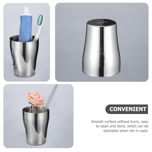 Stainless Steel Tooth Cup 500ml Rinsing Cup for Brushing Teeth with Smooth Surface and Easy to Clean Design Suitable for Theme Party and Daily Use