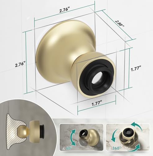 Magnetic Shower Head Holder for BOZYBO 460311 Shower Head Combo (Desert Gold) - color: Desert Gold