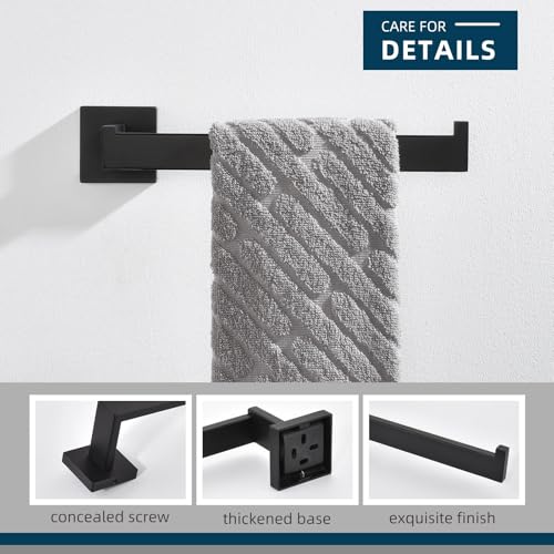 Angle Simple Bathroom Towel Holder, 10.24-in Hand Towel Rack, Matte Black | Solid Rustproof SUS304 Stainless Steel, Easy Use Open Arm Design, Ideal for Laundry Kitchen Shower Vanity Sink, Screws Mount - color: Matte Black