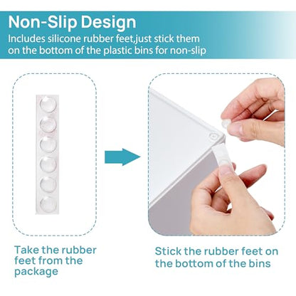 Vtopmart 4 Pack Small Stackable Storage Drawers, White | Bathroom Makeup Accessories Organizer, Plastic Bins For Desk, Vanity, Undersink, Medicine Cabinet ,Home Organization - style: 4pack-White