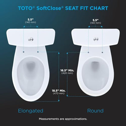 TOTO SoftClose Slow Close Elongated Toilet Seat and Lid, Colonial White - SS114#11 - color: Colonial White, size: Elongated