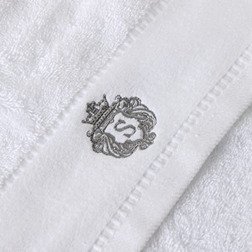 Luxury Bathroom Super Soft and Highly Absorbent Premium 100% Cotton Bath Towel Set for Gifts (White-S) - color: White-s