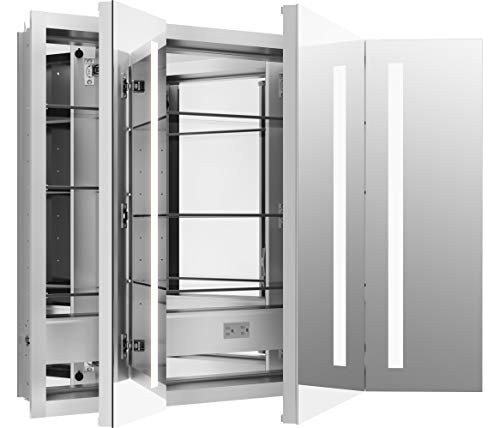 Kohler Verdera 40 in. x 30 in. Recessed or Surface Mount Lighted Medicine Cabinet with Mirror - size: 40" W x 30" H, style: Lighted