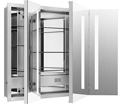Kohler Verdera 40 in. x 30 in. Recessed or Surface Mount Lighted Medicine Cabinet with Mirror - size: 40" W x 30" H, style: Lighted