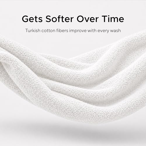 Veteran Textile LLC - 6 Pieces- Turkish Cotton - Luxury Towel Set for Bathroom & Kitchen, 2 Bath Towels, 2 Hand Towels & 2 WashCloths *Valued $79.99* (White) - color: White