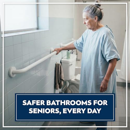 4-Pack Starter Bundle, 500 lb, 16/18/24/32 in, White | Complete Bathroom Safety Starter Bundle, For Seniors, 1.25 in Diameter, 500 lb Rated, All-in-One Shower Safety Solution - color: White
