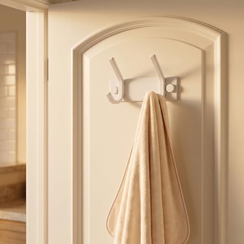 WEBI Coat Rack Wall Mount,Coat Hooks Wall Mounted,Wall Coat Hanger,Hook Rack,2 Hooks for Hanging Coats,Jackets,Clothes,White - size: 2 Hooks