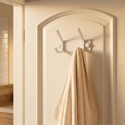 WEBI Coat Rack Wall Mount,Coat Hooks Wall Mounted,Wall Coat Hanger,Hook Rack,2 Hooks for Hanging Coats,Jackets,Clothes,White - size: 2 Hooks