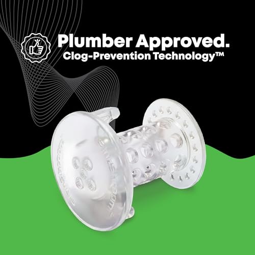 SinkShroom SSCLE988 The Revolutionary Sink Drain Protector Hair Catcher/Strainer/Snare, Clear - color: Clear