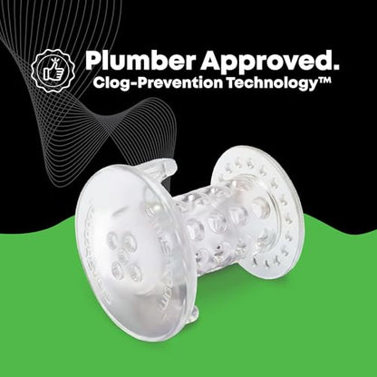SinkShroom SSCLE988 The Revolutionary Sink Drain Protector Hair Catcher/Strainer/Snare, Clear - color: Clear