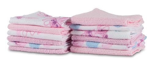 Disney Baby Washcloths 12 Pack – Ultra Soft Baby Wash Cloths, Lilo & Stitch (Stitch & Angel), Winnie the Pooh & Mickey Mouse, Absorbent Newborn Bath Essentials - color: Angel I