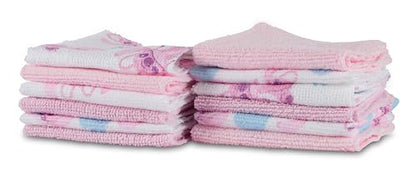 Disney Baby Washcloths 12 Pack – Ultra Soft Baby Wash Cloths, Lilo & Stitch (Stitch & Angel), Winnie the Pooh & Mickey Mouse, Absorbent Newborn Bath Essentials - color: Angel I